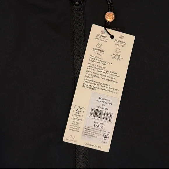 NWT - Calia Run Long Sleeve Quarter Zip Buttery Soft Pullover - Small - Picture 5 of 8